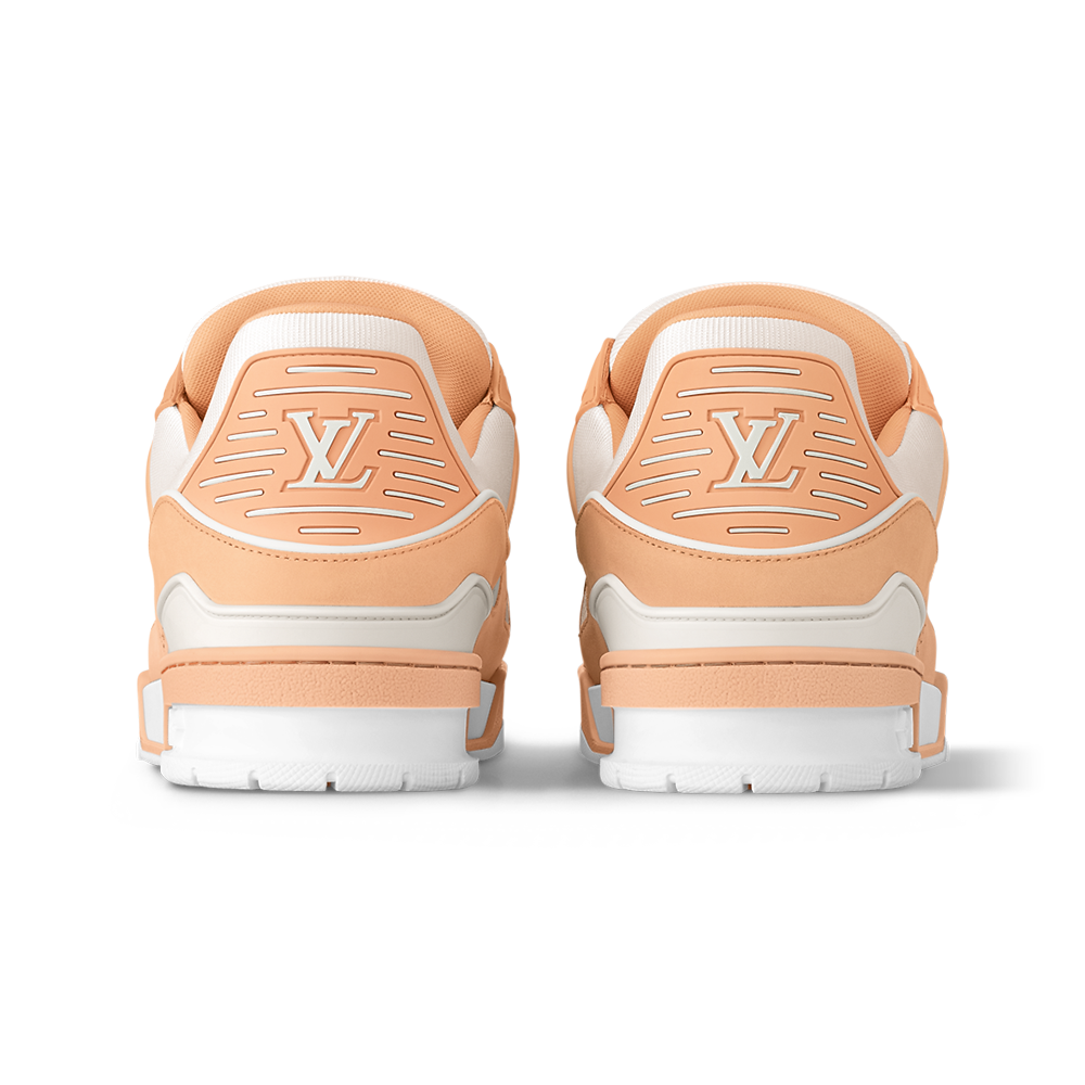 LV Trainers Nubuck & Grained Calf Leather Orange