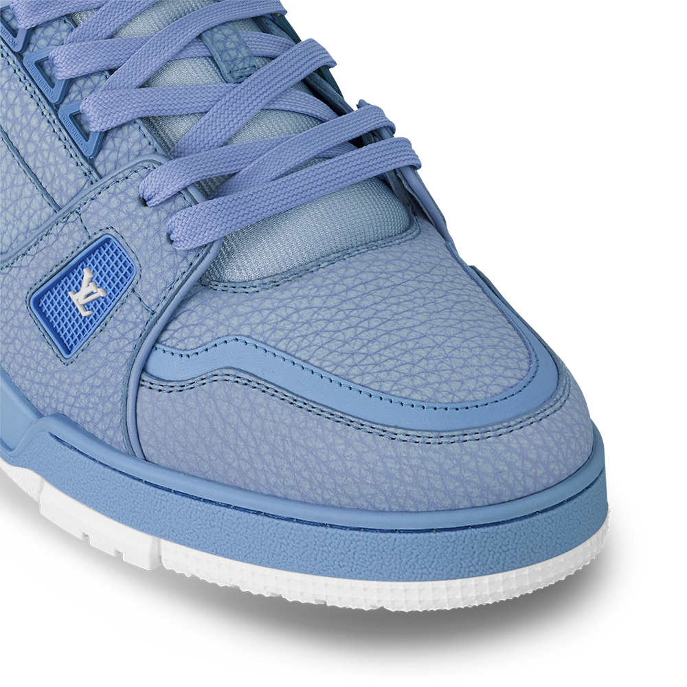 LV Trainer Grained Calf Leather Pastel Blue