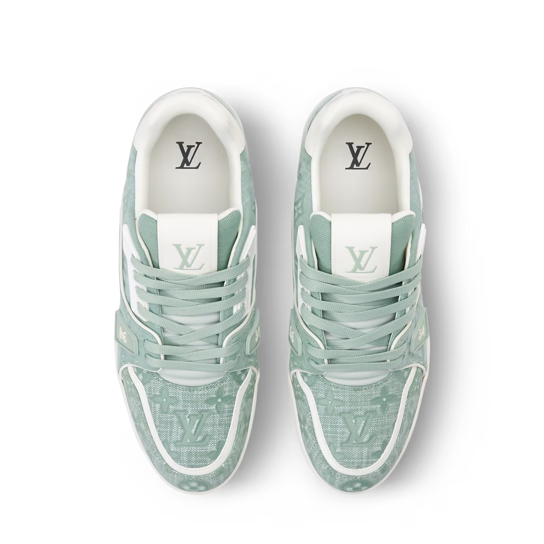 LV Trainer Green Canvas