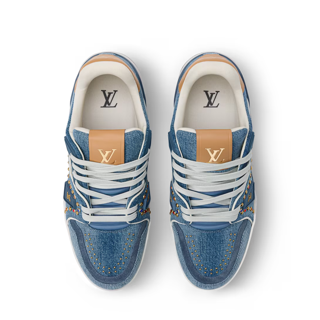LV Trainer Blue Denim Swarovski