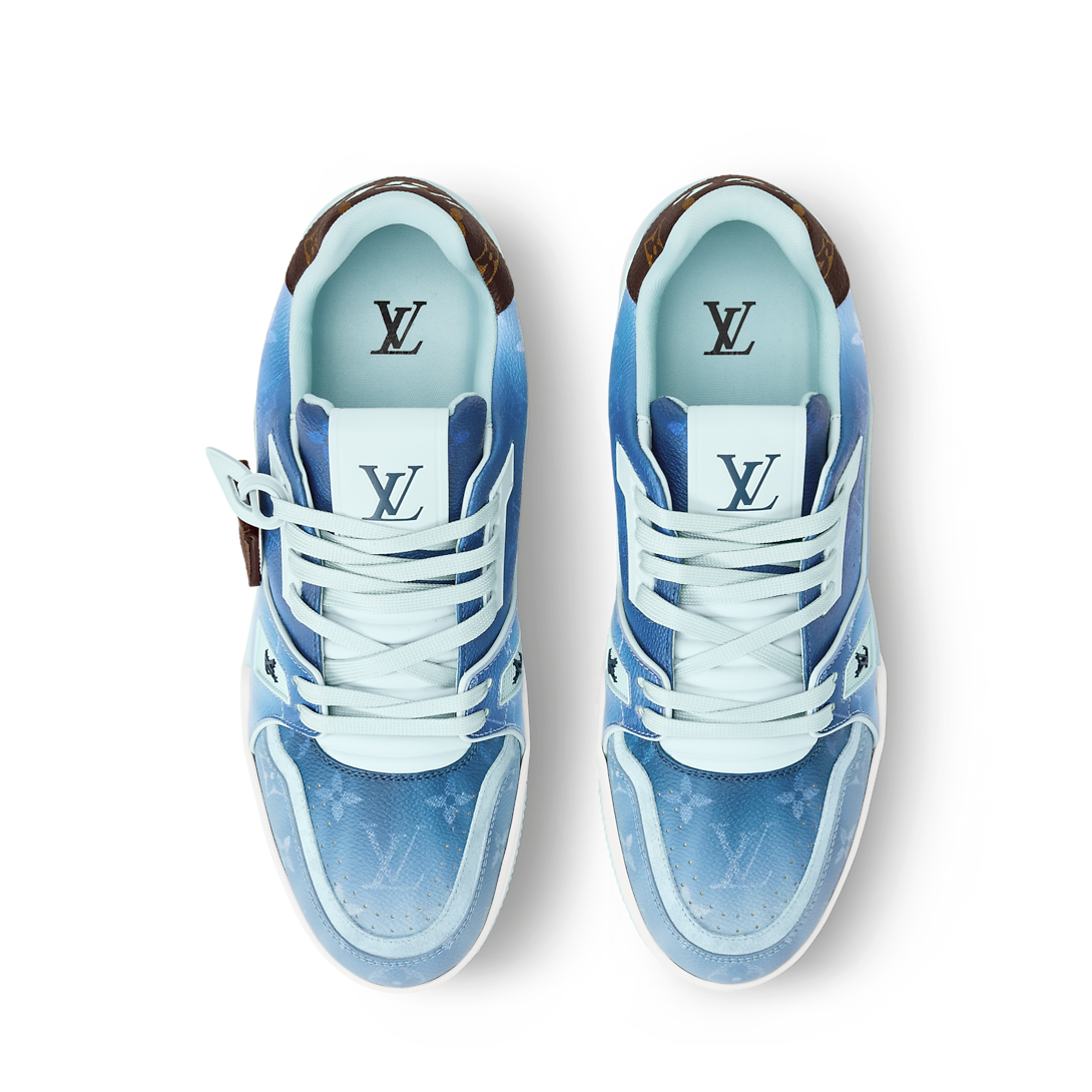 LV Trainer Sneaker Comes In Monogram-Printed Canvas Blue