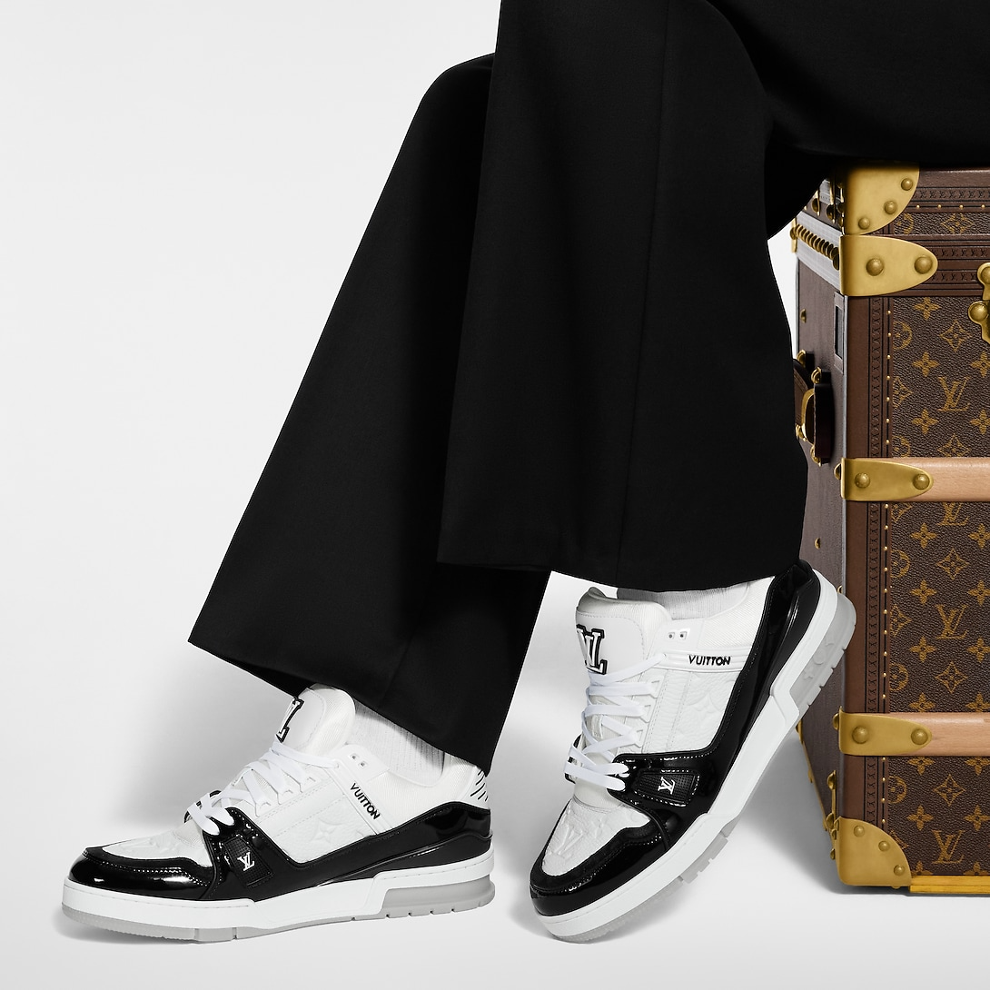 LV Trainer Sneaker Black White
