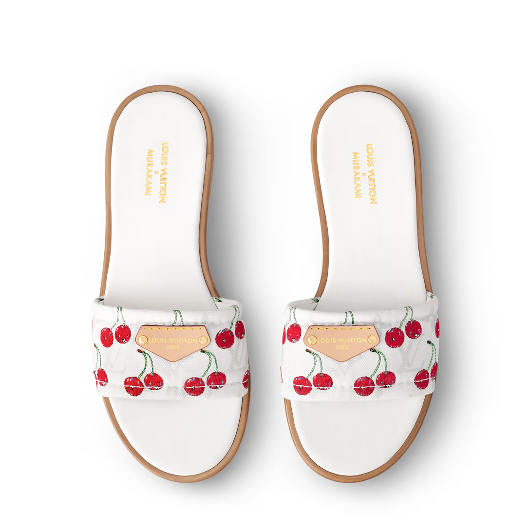 LV x TM Lily Flat Mule White