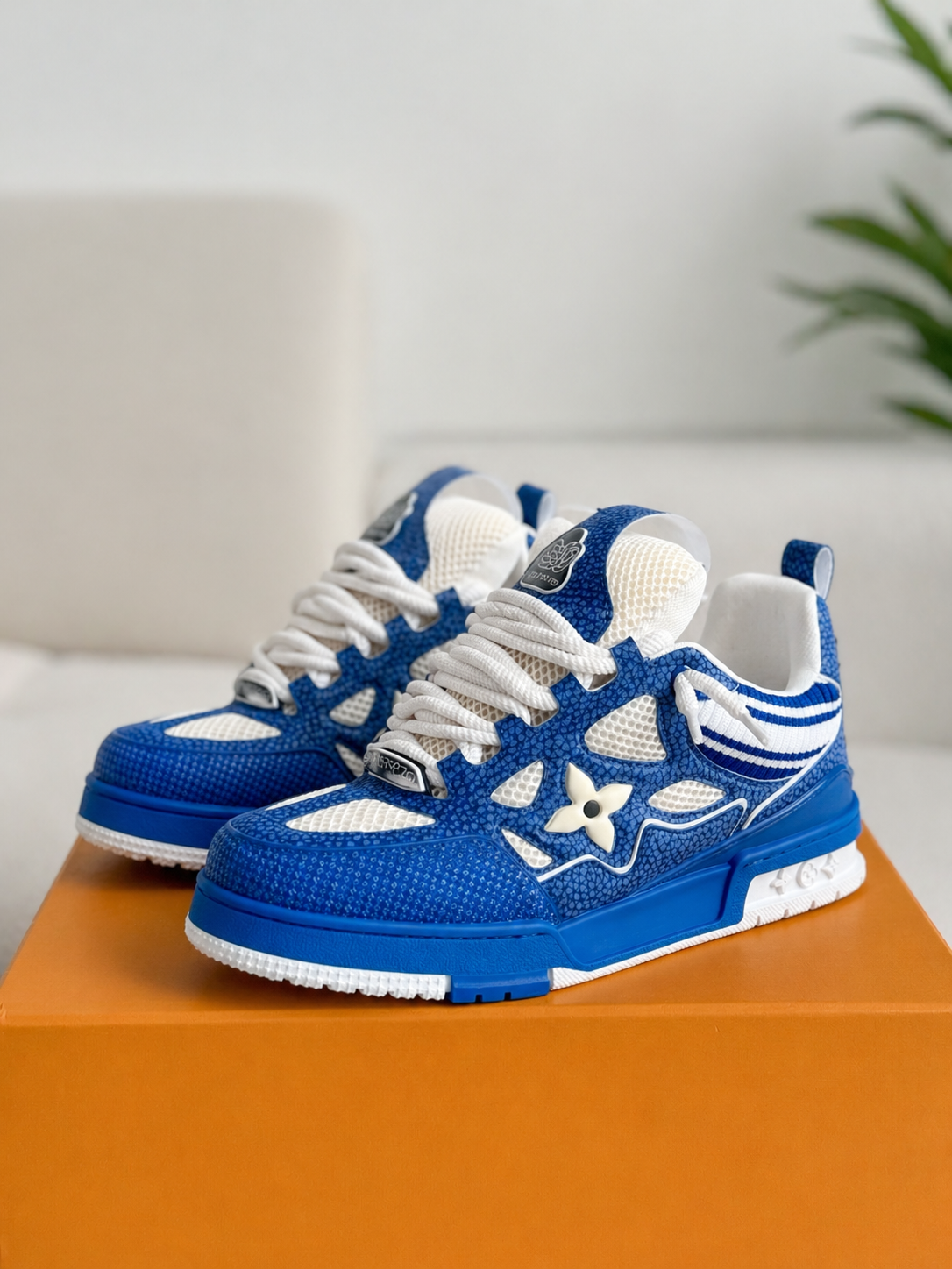 LV Skate Sneaker Blue Crystal