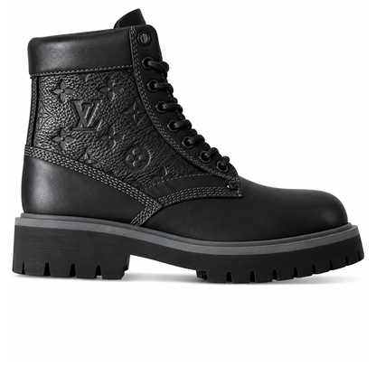 LV x Timberland 6-In Ankle Boot – Black Monogram Embossed