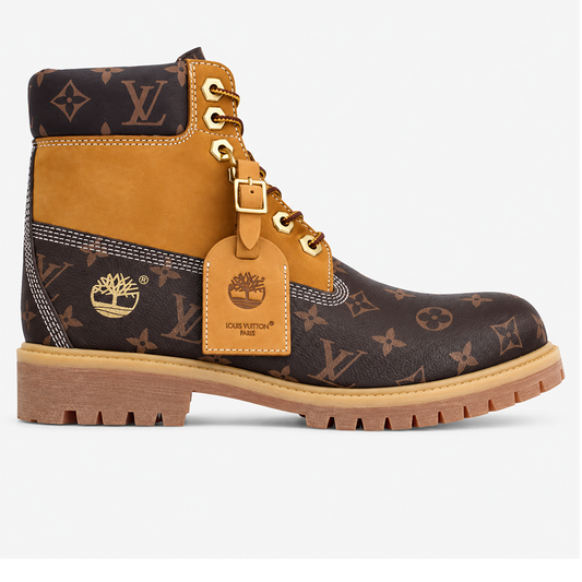 LV x Timberland 6-In High End Ankle Wheat Monogram Custom Boot