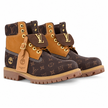 LV x Timberland 6-In High End Ankle Wheat Monogram Custom Boot