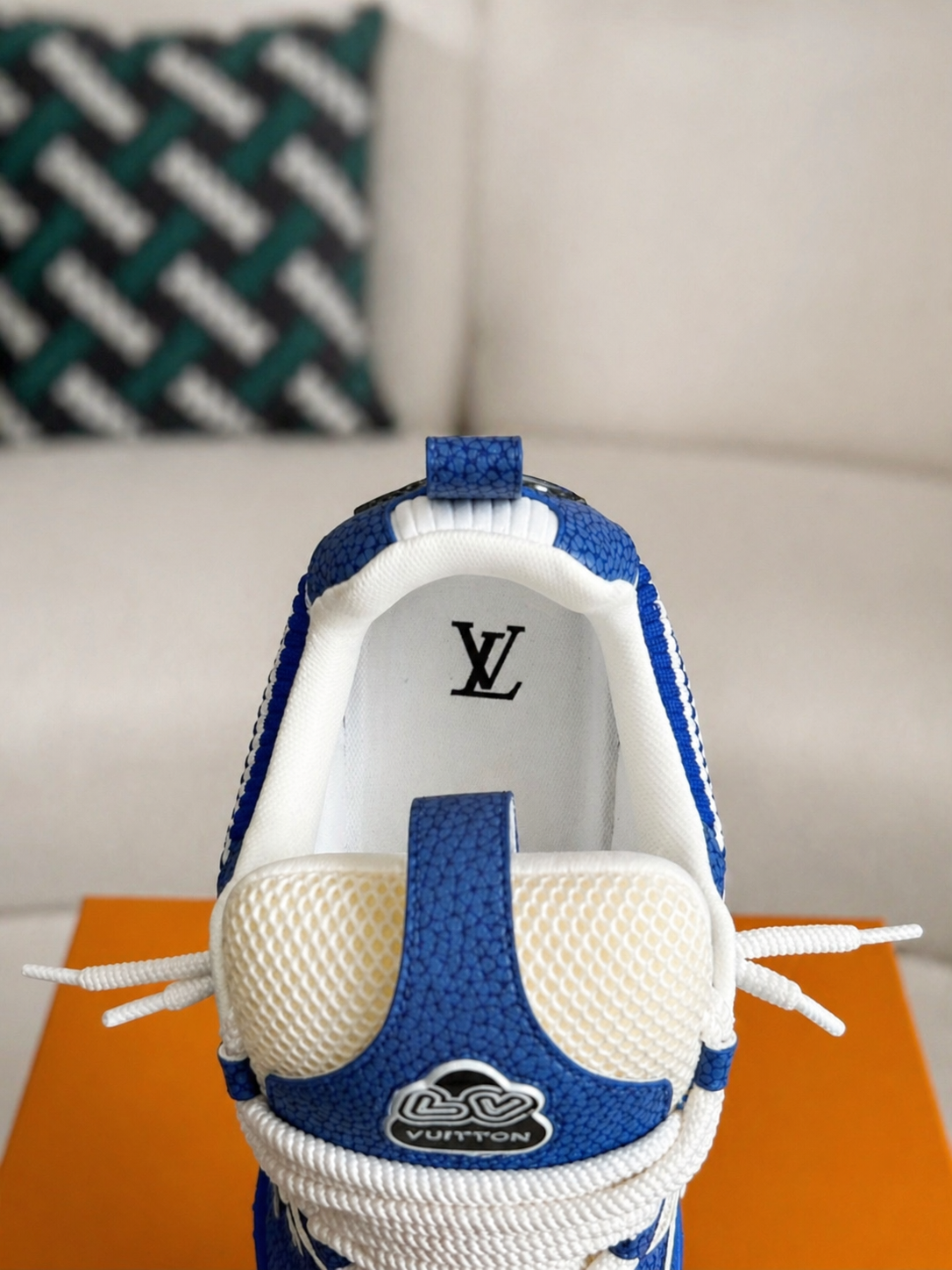 LV Skate Sneaker Blue Crystal