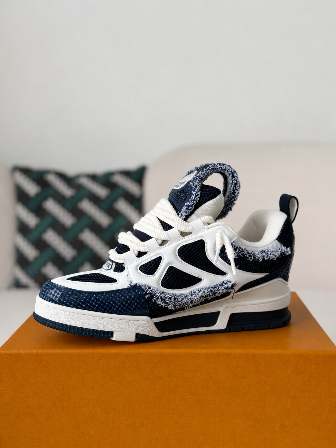 LV Skate Sneaker Marine White