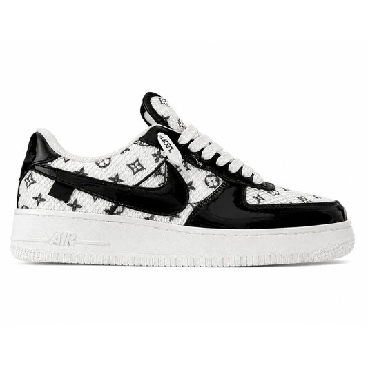 LV x Nike Air Force 1 Black White Monogram Sneaker