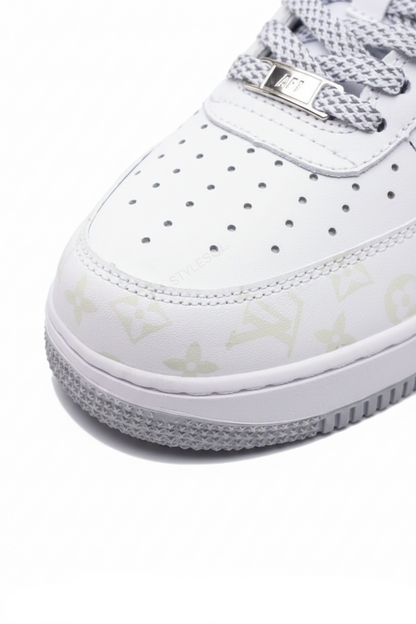 Louis Vuitton x Nike Air Force 1 Monogram Grey Frost Edition (Custom)