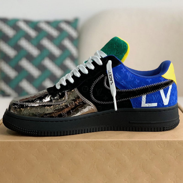 Air Force 1 x Lv Multicolor Patch Work Best Quality