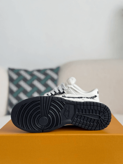 LV x Nike SB Dunk Low White Black Denim Monogram Sneaker
