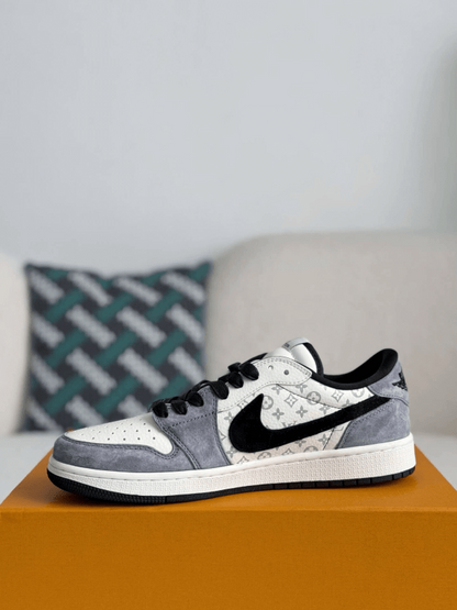 LV x Air Jordan 1 OG SP Travis Scott x Fragment Grey Black Sneaker