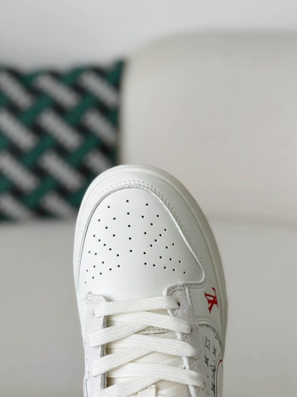 LV x Nike Dunk Low “Nike By You” Custom Sneaker Red White