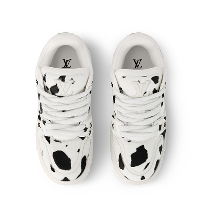 LV Trainer Maxi White Black Animal Print