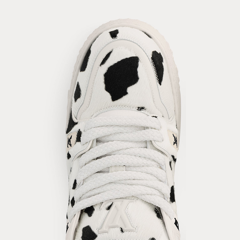 LV Trainer Maxi White Black Animal Print