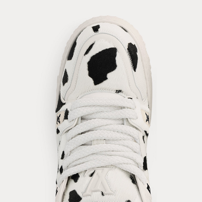 LV Trainer Maxi White Black Animal Print