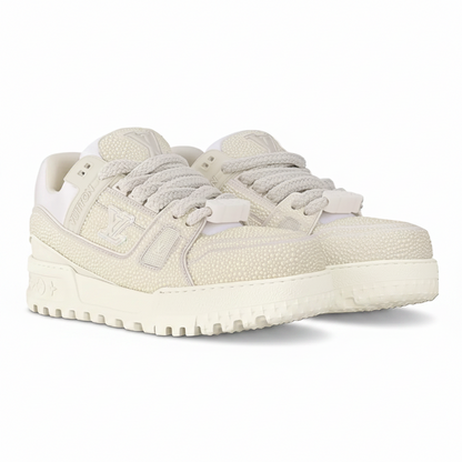 LV Maxi Trainers with Swarovski Crystals White