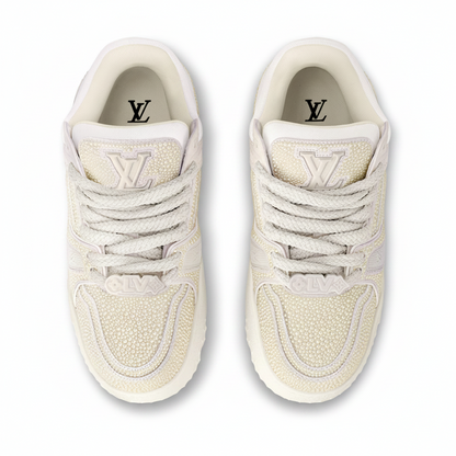 LV Maxi Trainers with Swarovski Crystals White