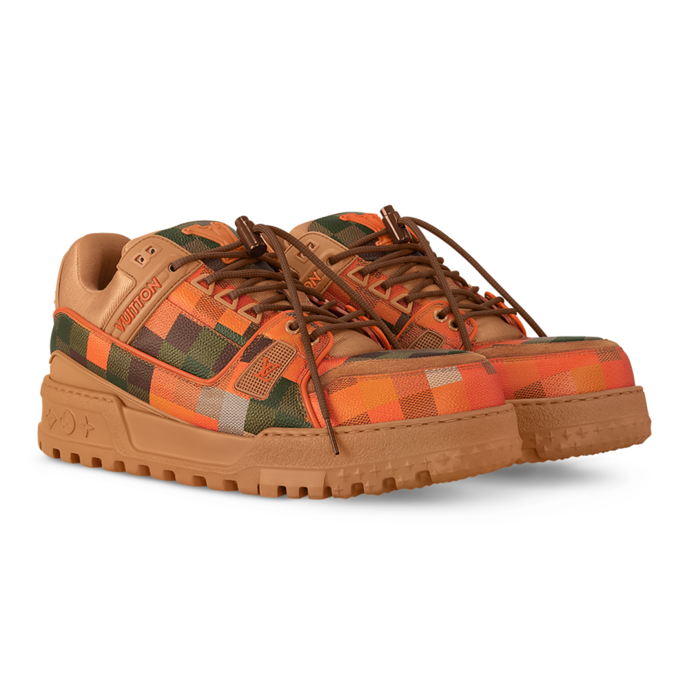 Louis Vuitton - LV Maxi Trainer Damoflage-Printed Calf Leather Orange