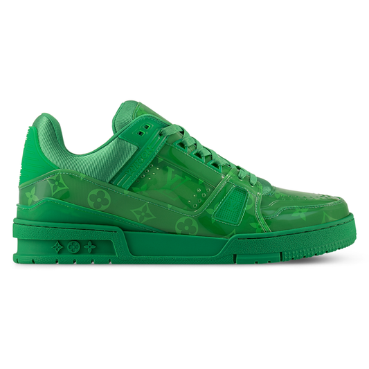 LV Trainers Monogram-Printed Translucent PVC Green