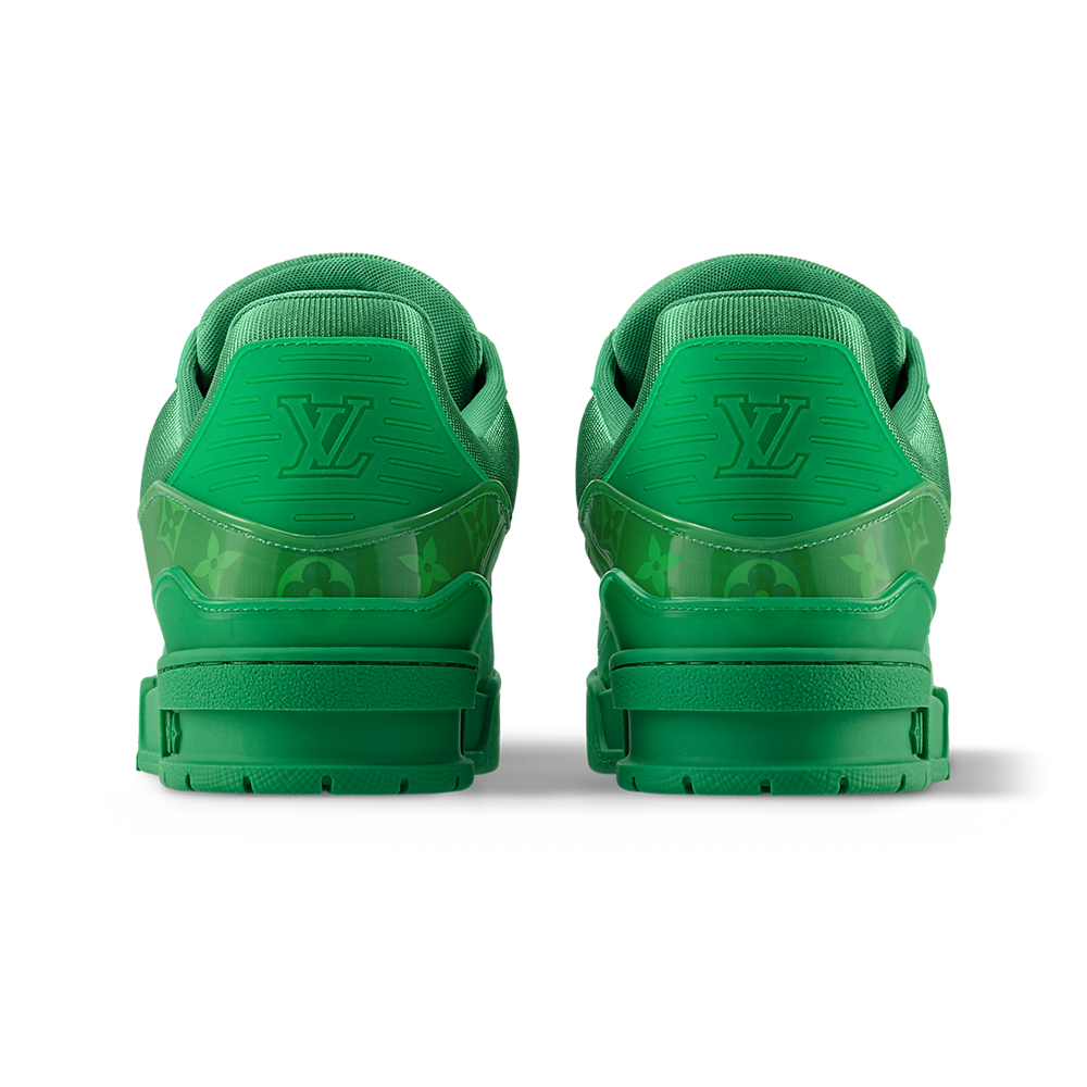 LV Trainers Monogram-Printed Translucent PVC Green