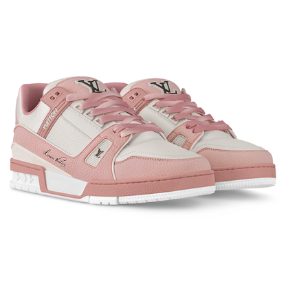 LV Trainers Nubuck & Grained Calf Leather Pink