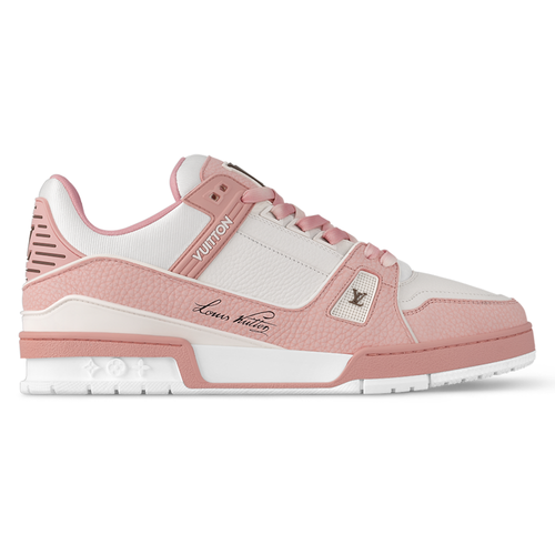 LV Trainers Nubuck & Grained Calf Leather Pink