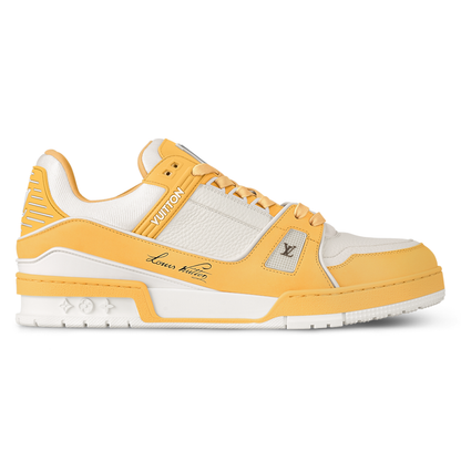 LV Trainers Nubuck & Grained Calf Leather Yellow