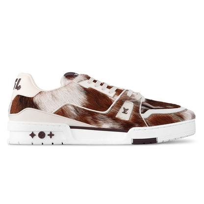LV Trainers Pony-Style Calf Leather Brown