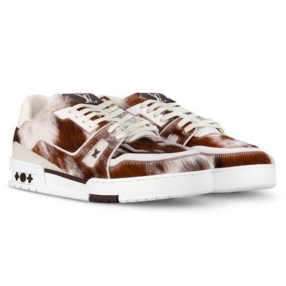 LV Trainers Pony-Style Calf Leather Brown