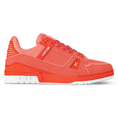 LV Trainer Grained Calf Leather Pastel Orange