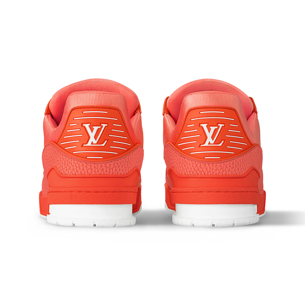 LV Trainer Grained Calf Leather Pastel Orange