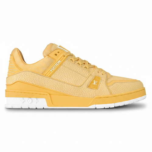 LV Trainer Grained Calf Leather Pastel Yellow