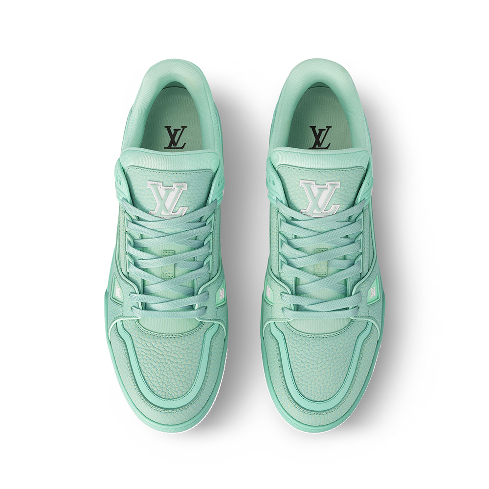 LV Trainer Grained Calf Leather Pastel Green