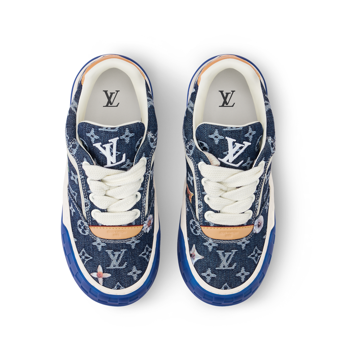 LV Tilted Sneaker Monogram Blue Denim