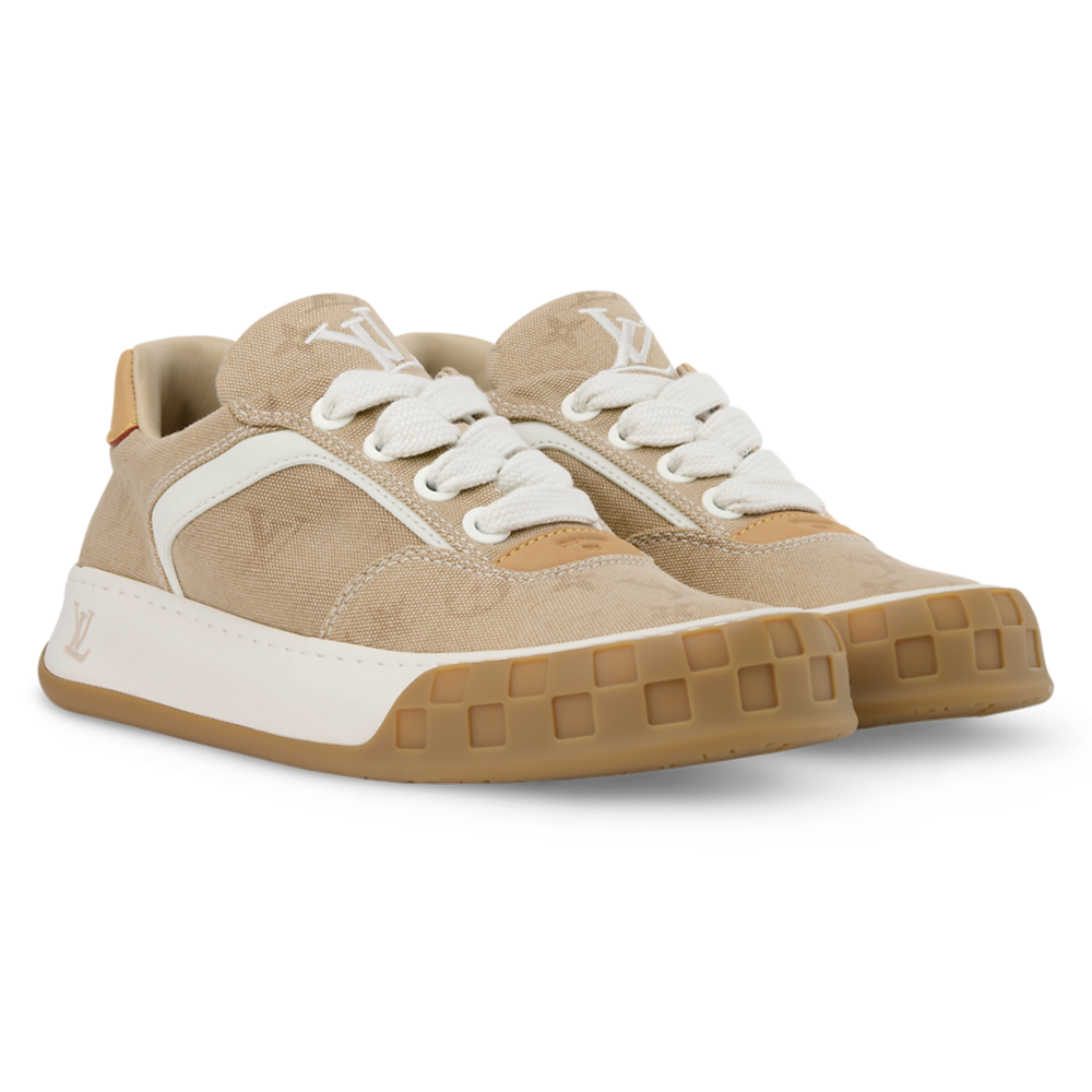 LV Tilted Sneaker Beige Denim