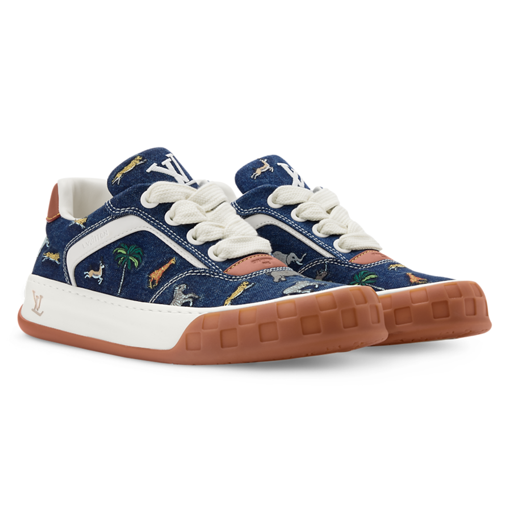 LV Tilted Sneaker Blue Denim