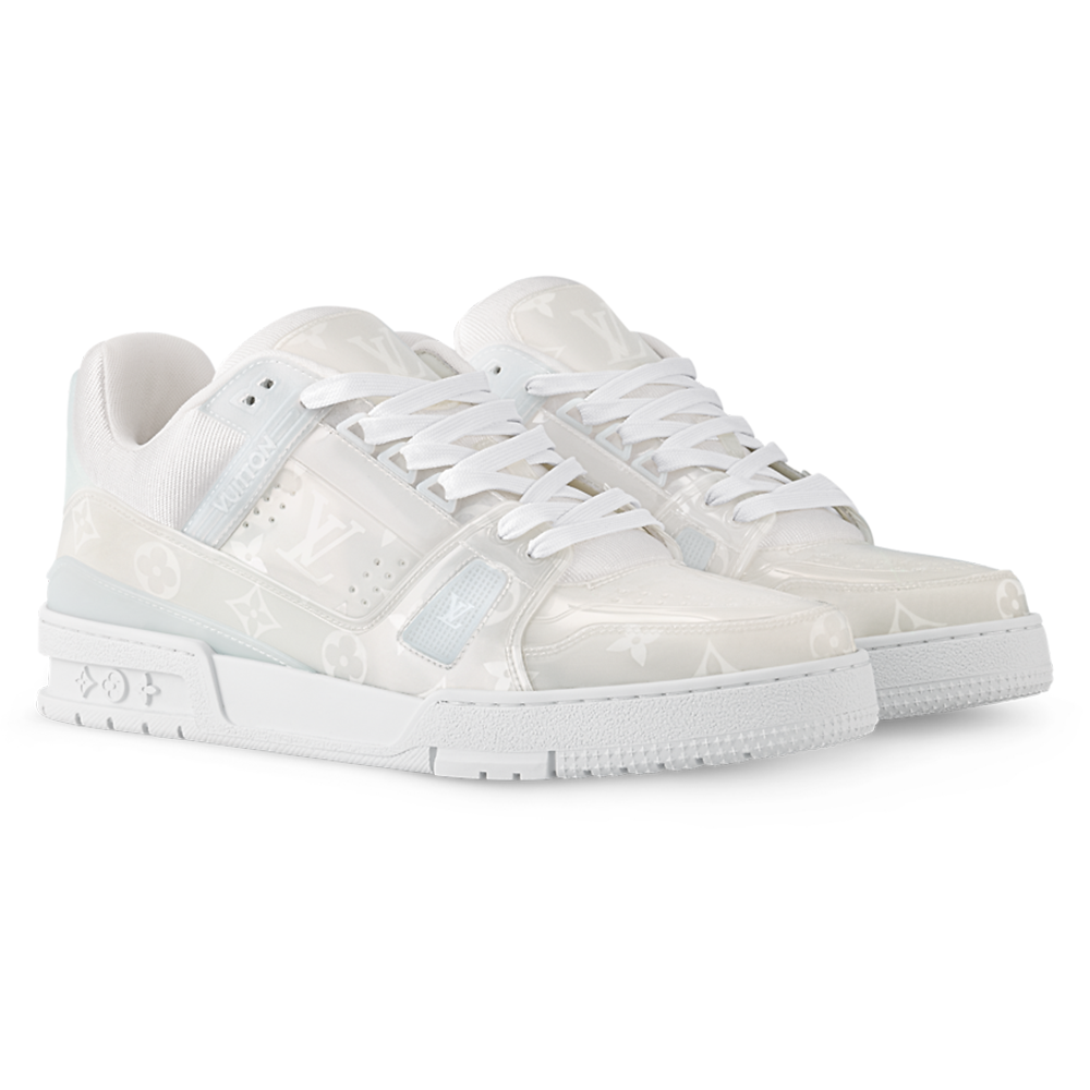 LV Trainers Monogram-Printed Translucent PVC White