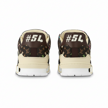 Louis Vuitton x Tyler the Creator - LV Trainers Monogram-Printed Grained Calf Leather Mocha Brown