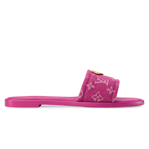 LV Lily Flat Mule Pink Denim