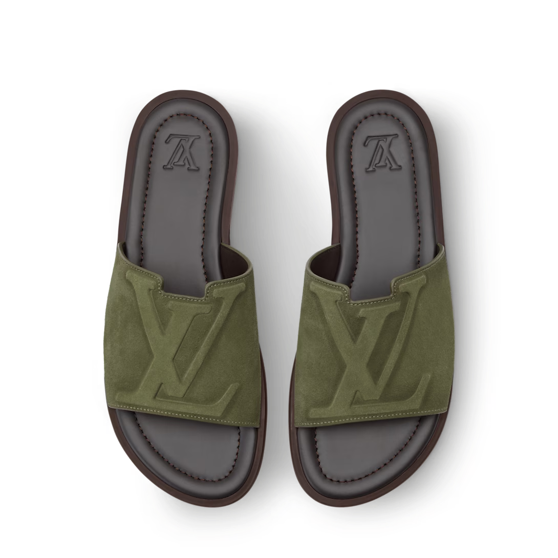 LV Portofino Mule Khaki Green