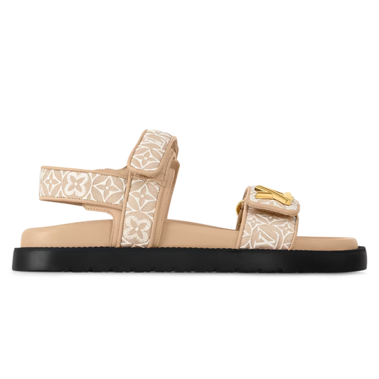 LV Sunset Flat Comfort Sandal Beige