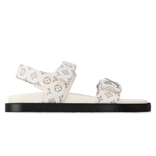 LV Sunset Flat Comfort Sandal White