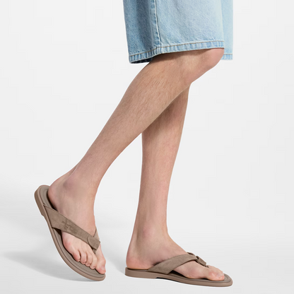 LV Sunset Thong Taupe Brown