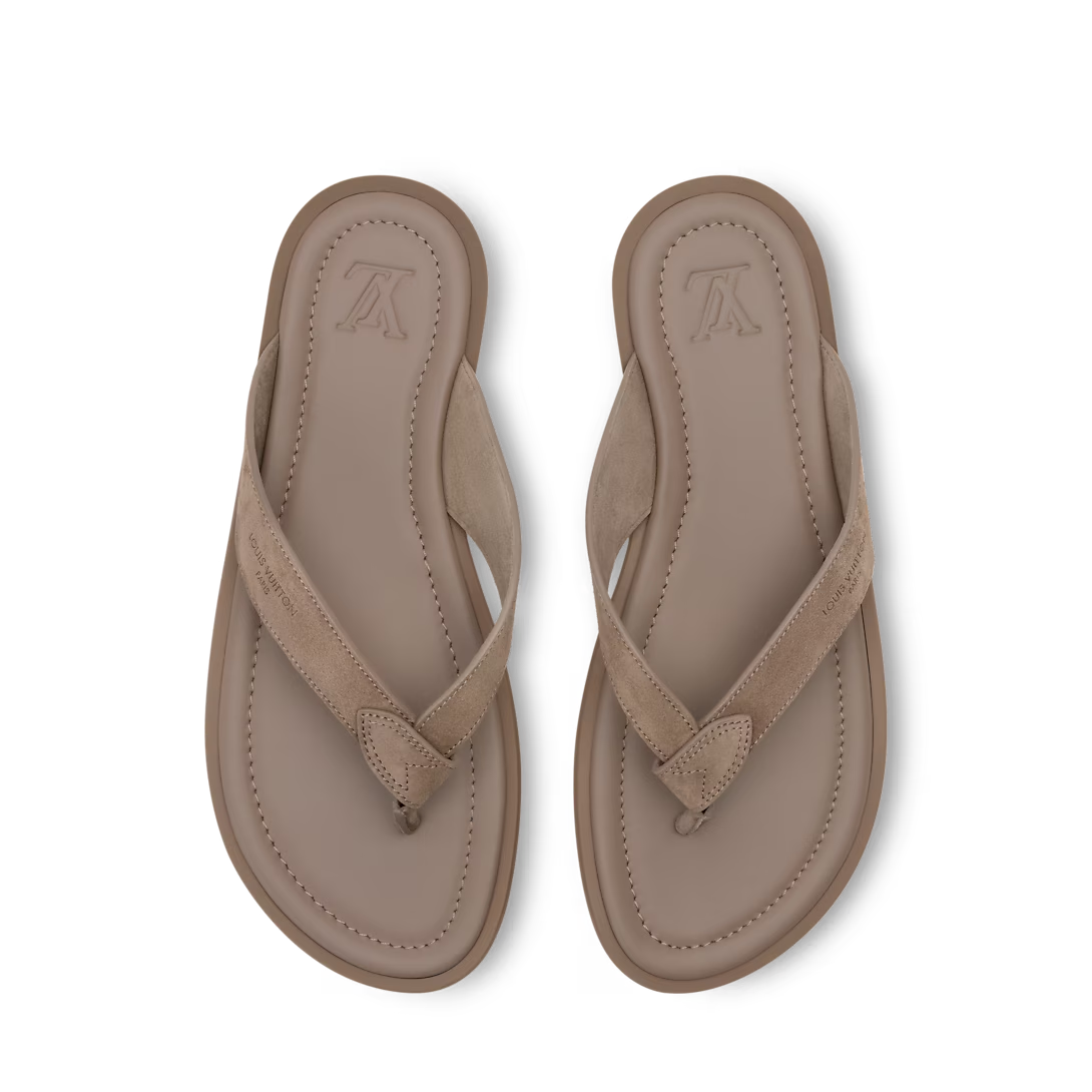 LV Sunset Thong Taupe Brown