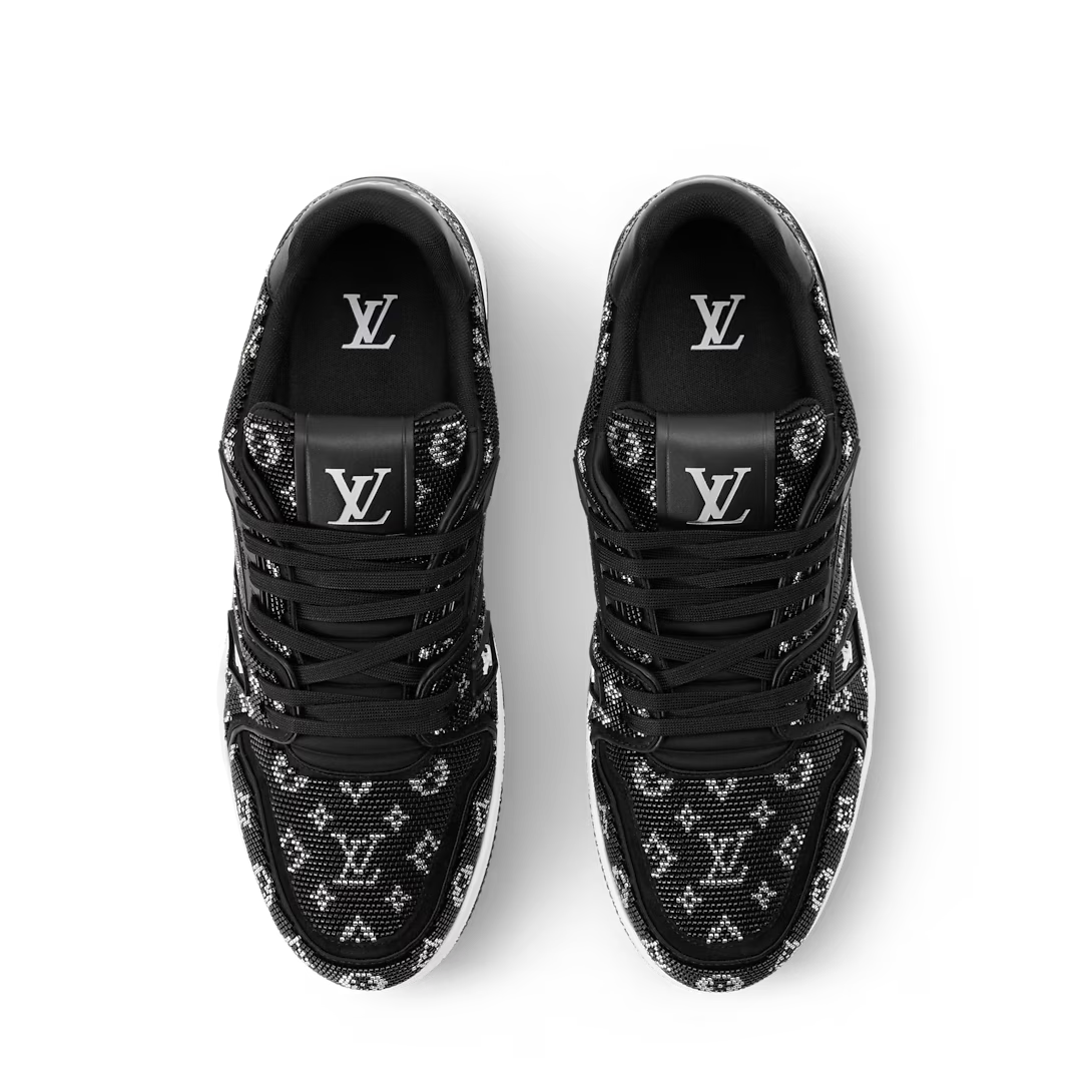 LV Trainer 'Black Swarovski'