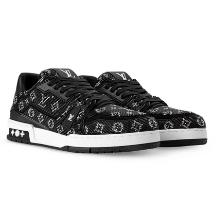 LV Trainer Sneaker Black Swarovski