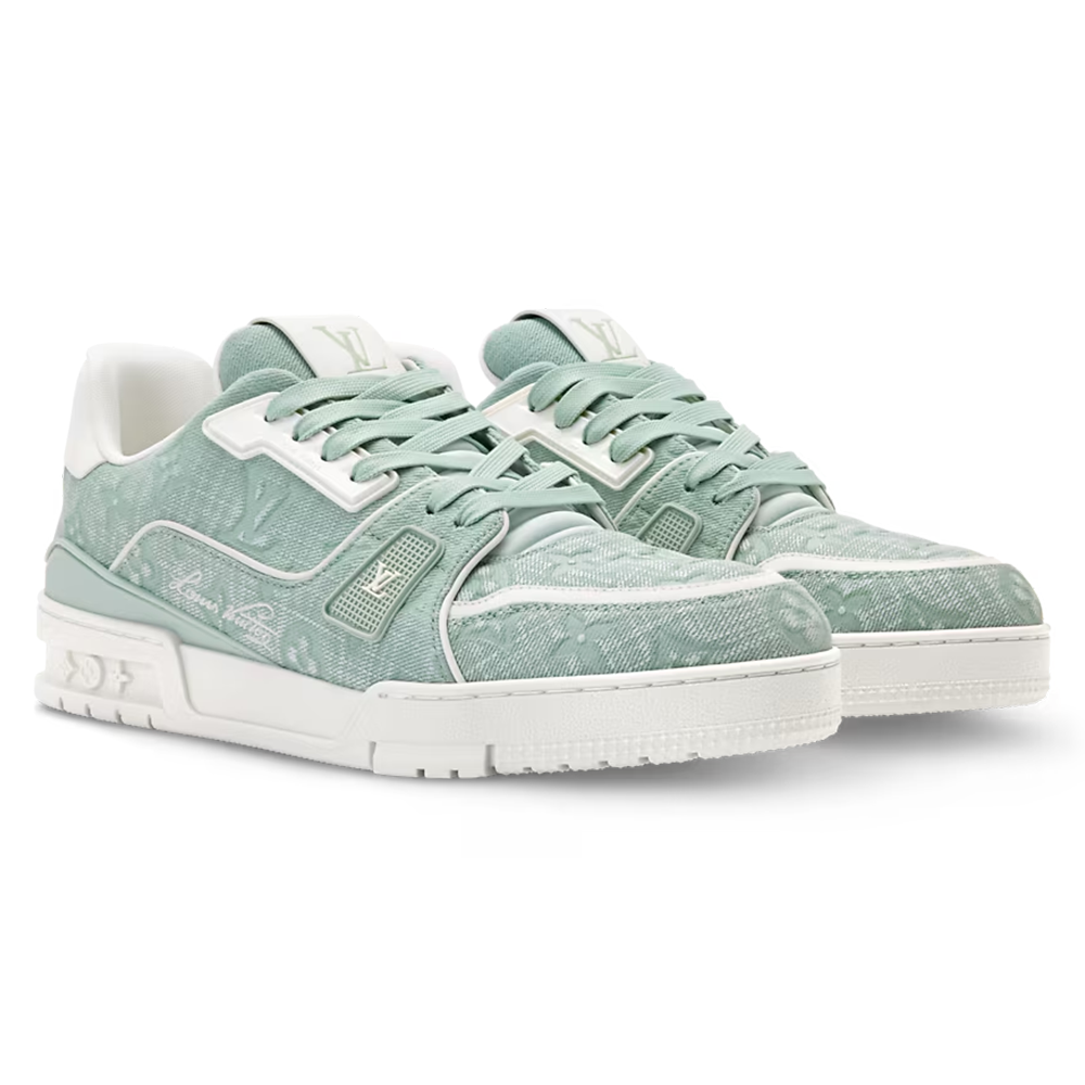 LV Trainer Green Canvas